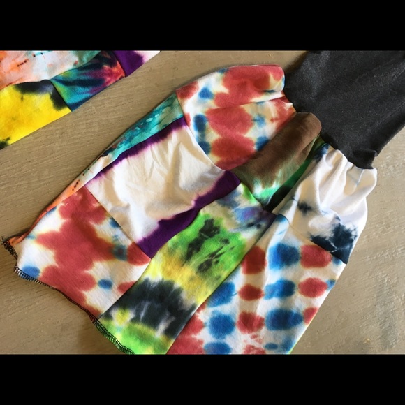 One of a kind tie dye bell bottom yoga pants - Picture 5 of 5